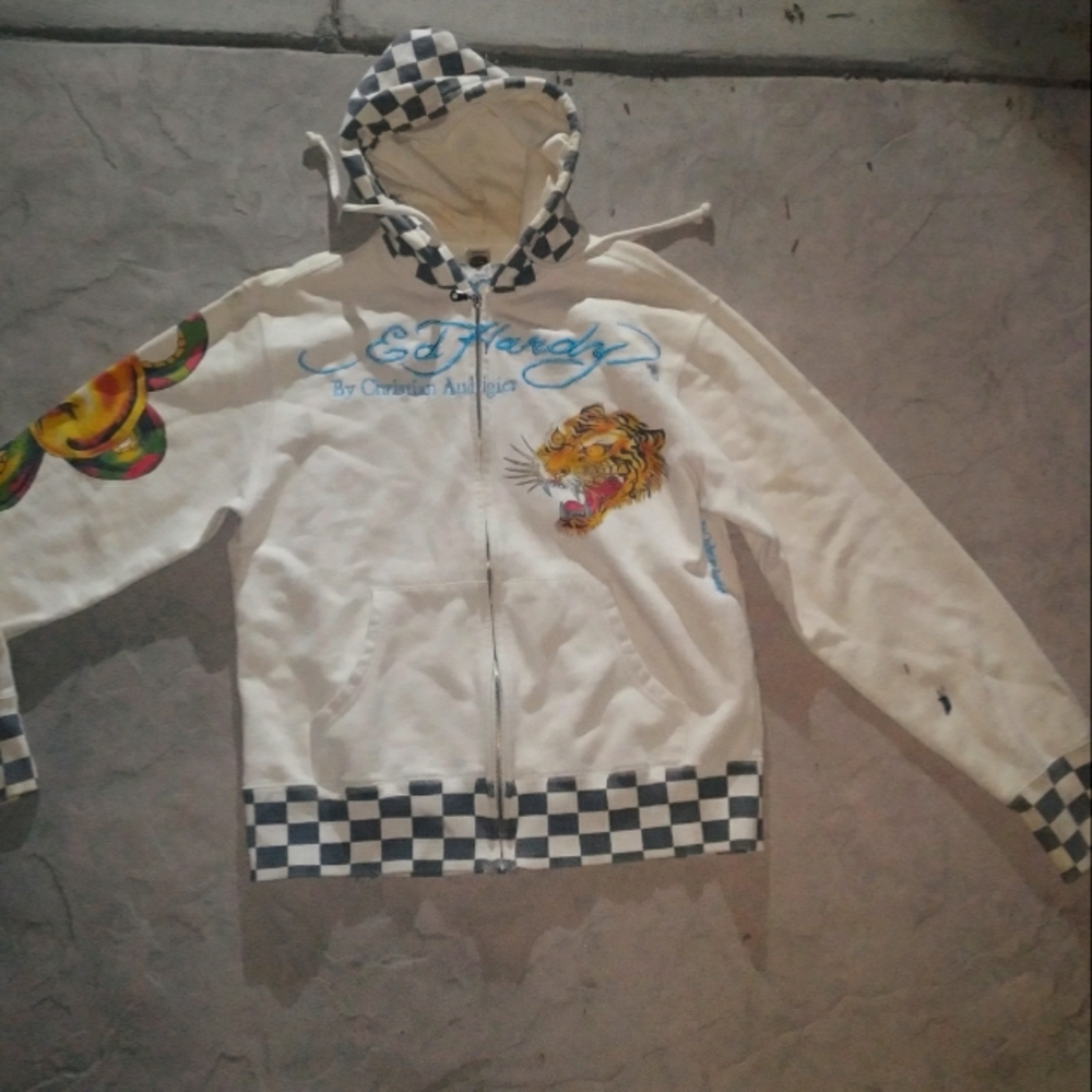 Ed Hardy Hooded Sweater  Medium